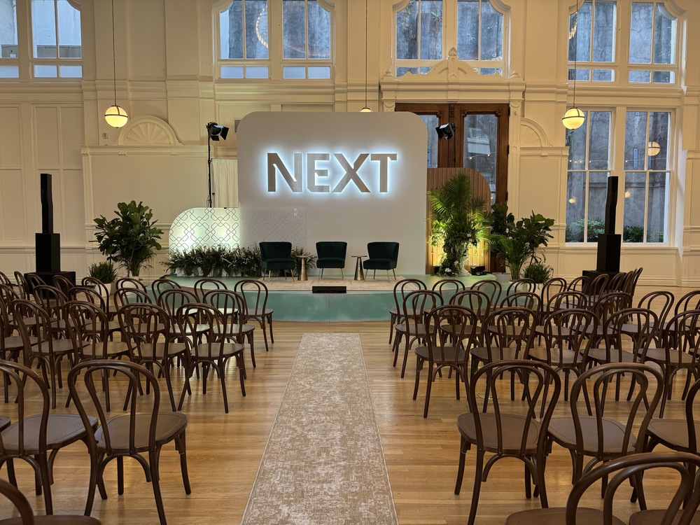 Corporate event stage and seating build-out